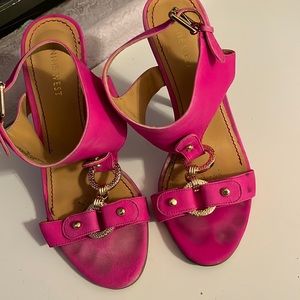 Nine West hot pink suede leather heels